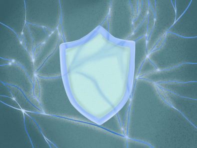Illustration representing HIPAA-compliant, secure AI note taking with Fieldy