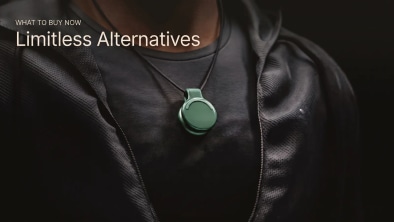 Limitless Pendant worn on a necklace: acquired by Meta and no longer for sale, so buyers need an alternative