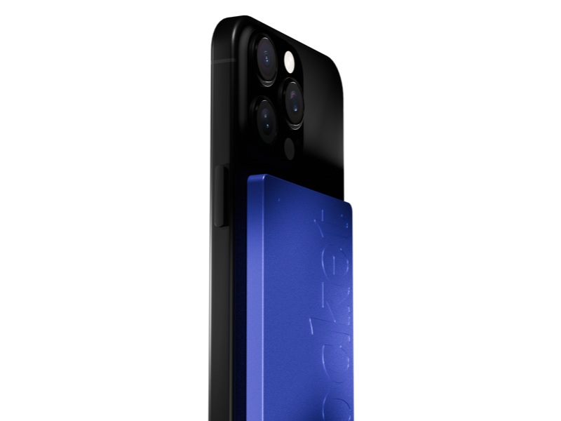 Pocket AI voice recorder attached to the back of a phone