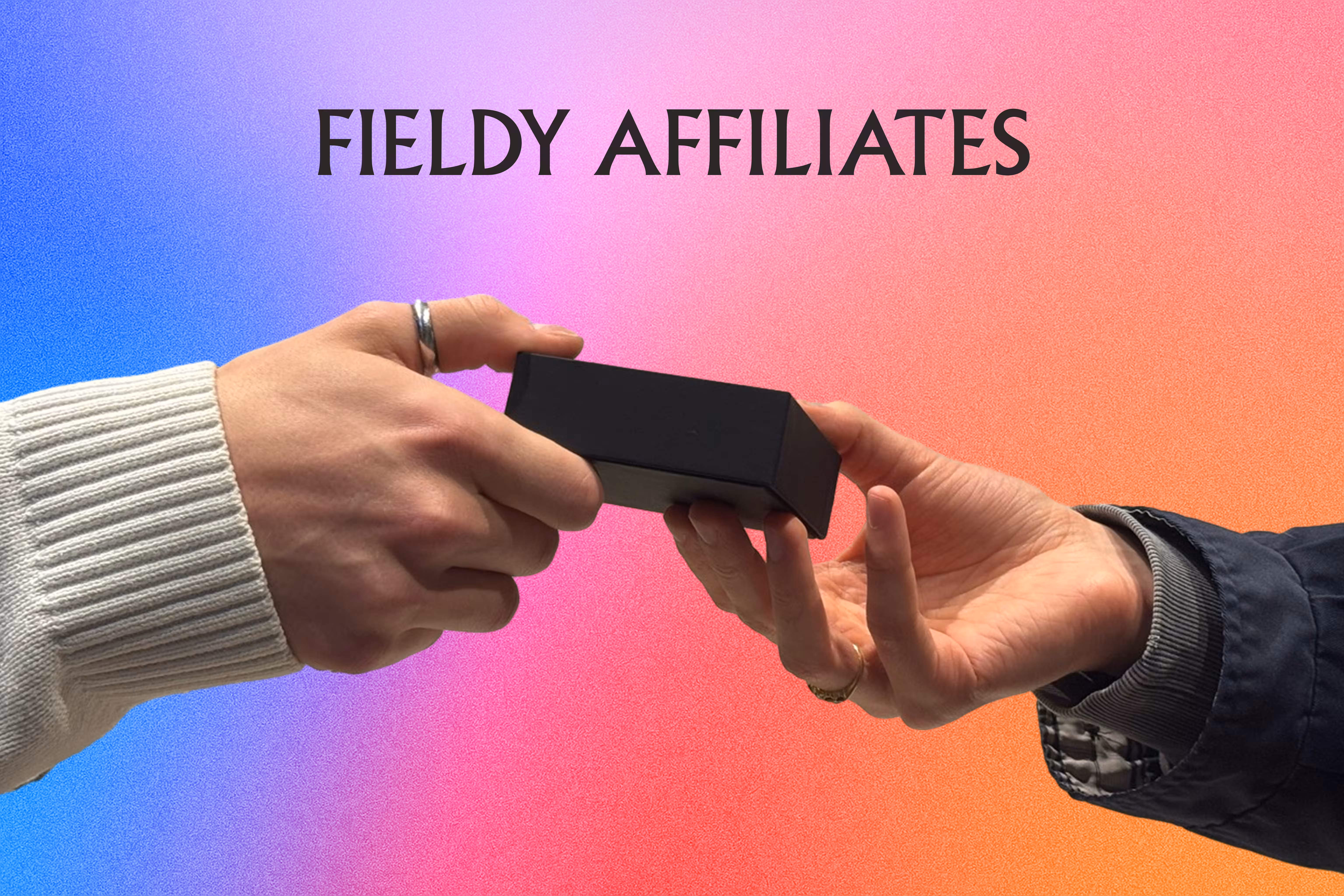 A woman wearing a Fieldy necklace